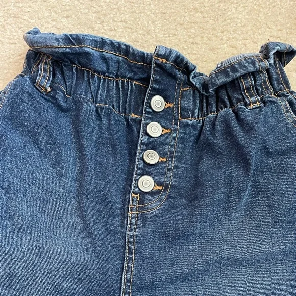 No Boundaries High Waist Denim Blue Shorts - Picture 2 of 5